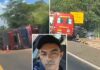 Homem morre em colisão entre carro e caminhão na Rodovia Péricles Bellini