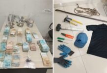 Homens são abordados com placa de carro irregular e polícia descobre série de furtos após invasão pelo telhado