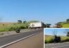 Homem morre ao ter carro atingido por caminhão que fazia ultrapassagem na rodovia SP-463