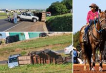 Competidora de 8 anos da prova dos três tambores morre após picape capotar em Jales