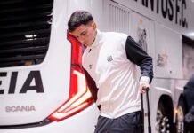 Barreal, do Santos, é só advertido pelo STJD e cumpre suspensão automática contra o Grêmio