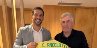 Presidente da CBF afirma que Ancelotti convocará seleção para Copa com contrato renovado