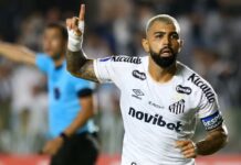 Gabigol exalta coletivo do Santos em classificação na Sul-Americana: “Todo mundo foi muito feliz”