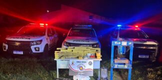 Força Tática apreende quase 50 kg de drogas e munições em Cosmorama
