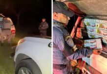 TOR apreende carga de cigarros avaliada em R$ 140 mil em Aparecida d’Oeste