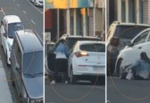 Ladrão invade carro estacionado pelo banco do passageiro e arrasta fisioterapeuta ao arrancar com veículo