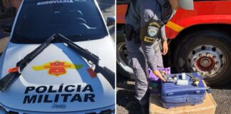 Polícia Rodoviária apreende armas e anabolizantes durante operação na SP-310 em Rio Preto