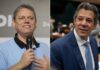 SP: pesquisa aponta Tarcísio 13 pontos à frente de Haddad no 1º turno