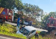 Acidente deixa mulher ferida na Rodovia Euclides da Cunha