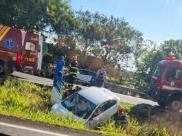 Acidente deixa mulher ferida na Rodovia Euclides da Cunha