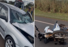 Motociclista morre após colisão com veículo em Ouroeste