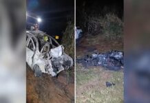 Batida de frente mata motorista de carro e motociclista em Santo Antônio do Aracanguá