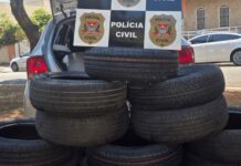 Funcionário é preso após furtar pneus da empresa onde trabalhava em Rio Preto