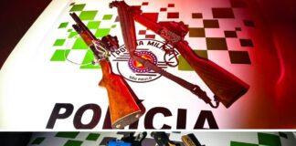 Polícia Ambiental flagra caça ilegal e apreende armas de fogo em Estrela D’Oeste