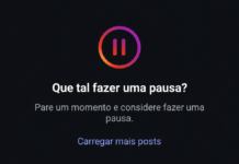 Convite à pausa no feed infinito