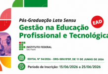 IFSP abre inscrições para pós-graduação à distância