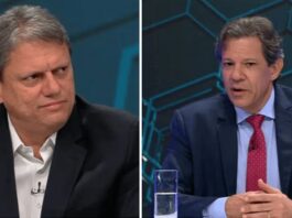 Tarcísio lidera disputa pelo governo de SP, com 45,6%; Haddad tem 34,1%