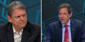 Tarcísio lidera disputa pelo governo de SP, com 45,6%; Haddad tem 34,1%