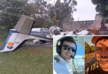 Avião de Estrela d’Oeste cai em Marília
