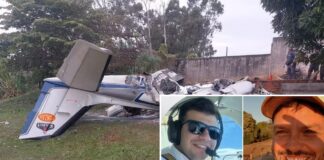 Avião de Estrela d’Oeste cai em Marília