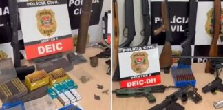 Operação contra comércio ilegal de armas apreende fuzis, granada e símbolos nazistas em São José do Rio Preto e Bady Bassitt