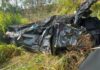 Motorista morre após carro capotar em ribanceira às margens de rodovia