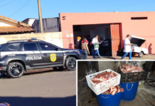 Fábrica clandestina de espetinhos e hambúrgueres é lacrada pela Vigilância Sanitária em Araçatuba