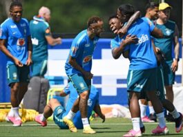 Seleção brasileira treina com foco na Noruega