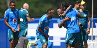 Seleção brasileira treina com foco na Noruega