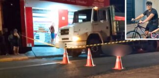 Ciclista de 16 anos morre após bater na lateral de caminhão em Jales