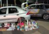 Polícia Rodoviária apreende cosméticos, perfumes e varas de pesca do Paraguai