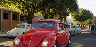 Gincana com Fusca reúne competição, encontro de carros antigos e ação solidária em Votuporanga