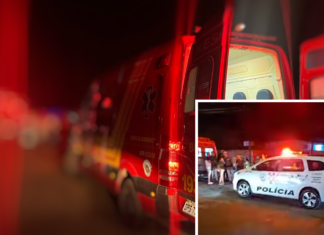 Três adolescentes ficam feridos em colisão entre motocicleta e carro em Votuporanga