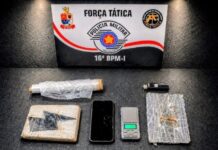 Operação da Polícia Militar termina com prisão de casal por tráfico de drogas em Cardoso