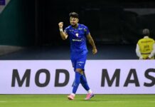 Artilheiro, Flaco López elogia jogo inteligente do Palmeiras e celebra vantagem sobre o Santos