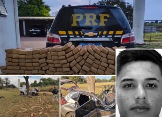 PRF intercepta carga de 445,2 kg de maconha que seguia para Votuporanga; motorista morre