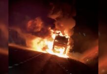 Incêndio atinge ônibus com 33 passageiros na Rodovia Euclides da Cunha