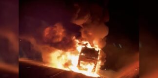 Incêndio atinge ônibus com 33 passageiros na Rodovia Euclides da Cunha