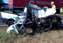 Motorista fica preso nas ferragens após colisão frontal na BR-153 em Onda Verde
