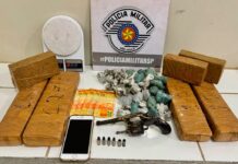 Homem é preso com 6 kg de maconha e revólver em Fernandópolis