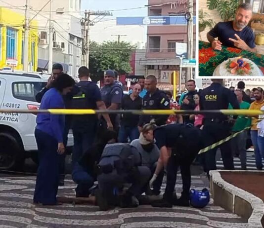 GCM é preso após matar homem no centro de Araçatuba; disputa por terreno teria motivado o crime