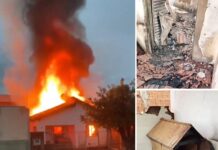 Incêndio destrói residência no distrito de Simonsen