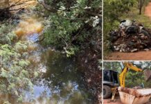 Saev Ambiental retira mais de 15 toneladas de lixo de Córrego no São Cosme e instala câmeras para fiscalizar descarte