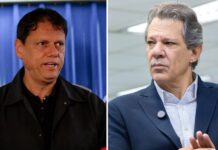 Quaest em SP: Tarcísio, 44%; Haddad, 24%