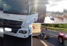 Motociclista morre em acidente com van e carreta na SP-310 em Rio Preto