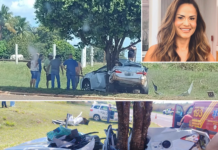 Empresária morre após carro atingir árvore em rodovia de Guarani d’Oeste