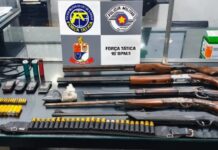 PM recupera arsenal utilizado em sequência de crimes na região