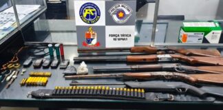 PM recupera arsenal utilizado em sequência de crimes na região