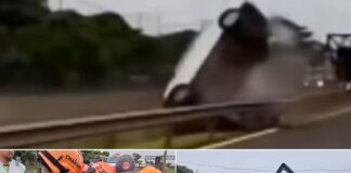 Grávida de 8 meses perde controle da direção e capota carro em Araçatuba