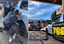 TOR encontra 38 kg de drogas em fundos falsos de veículo em rodovia de Rio Preto